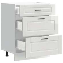 vidaXL Meuble bas de Cuisine << Porto » Bois d'ingénierie blanc brillante - Bianco - Visualizzare 5