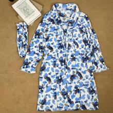 Stitch 女士珊瑚绒浴袍，带帽睡衣，可爱秋冬家居服浴室装饰 - 彩色 - 查看 2