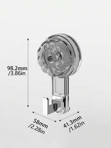 豪华吸盘式墙钩，浴室粘性毛巾架，免钻孔，防水，重型 - 彩色 - 查看 6