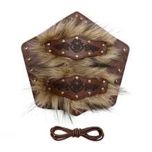 Muñequeras de piel sintética Steampunk vikingo Medieval, protector de brazo, armadura para Halloween, accesorios de disfraz SVSD - 1 unidad - Ver 9