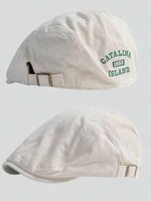 1pc Unisex Street Wear Backward Facing Beret Hat, Retro Casual Painter Cap, Suitable For Hip Hop Style - Multicolor - View 7