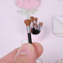 8pcs/Set Mini Realistic Miniature Model, Makeup Brush Set, Small Decor, 1/6, 1/12 Dollhouse Accessories, Decoration, Model House Accessories, Photography Props, Micro Landscape Decor, Miniatures, Small Gift, Promotional Item, Home Decor - Multicolor - View 5