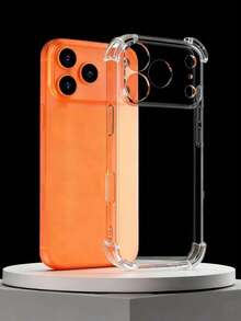 1pc Transparent Shockproof TPU Phone Case Compatible With IPhone 17/17 Pro/17 Pro Max. Shockproof, Crystal Clear, Soft And Cute Protective Case With A Slim Design. A Perfect Gift For Valentine's Day. - Clear - View 2