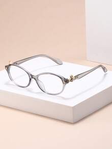 1 Peça Óculos de Armação Oval de Plástico para Mulheres, Estilo Casual Clássico Moderno Simples, Combinação Básica Transparente para Fotos na Rua, Vida Diária, Essenciais de Volta às Aulas, Acessórios Casuais de Negócios para Mulheres - Transparente - Visão 6