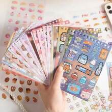 Pegatinas suaves y relajantes con tema de animales lindos para aliviar el estrés, adecuadas para manualidades de scrapbooking, decoración de fundas de teléfono, elaboración de regalos, etc. - Multicolor - Ver 11