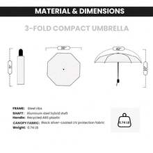 Compact Travel Umbrella - Windproof Auto Open/Close, Lightweight Folding Umbrella WIth Fiberglass Frame & Waterproof Canopy. Fits Backpack/Purse. (Sunflower),42Inch-1Pack,Sunflower - Sunflower - View 8