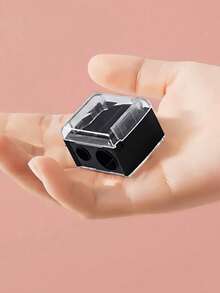 1-Piece Black High-End Eyeliner Pencil Eyebrow Pencil Makeup Pencil With Pencil Sharpener, Designed With A Large Hole For Sharpening, Portable Multi-Functional Pencil Sharpener. - Black - View 4