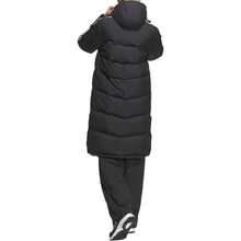 Adidas LONGDOWN Striped Waterproof Long Warm Sports Casual Quilted Down Jacket, Unisex, Black - Black - View 4