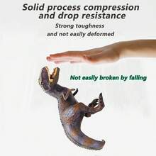 15.7 Inch/39.9 Cm Realistic Solid PVC Large Dinosaur Doll, Tyrannosaurus Rex Figurine Model, Collectible, Birthday Gift For Enthusiasts - Multicolor - View 5