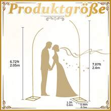 Cornice per arco nuziale in metallo dorato, supporto per arco nuziale per feste di compleanno, cerimonie, banchetti, decorazioni sceniche - Dipingi l'oro - Visualizzare 4