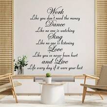 1 miếng dán tường với những câu nói truyền cảm hứng để trang trí nhà cửa, hình dán về thái độ sống cho phòng khách, phòng ngủ, phòng học và phòng ăn. - màu đen - Xem 4