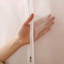 1pc/5pcs Semi-Transparent Garment Dust Cover, Made Of EVA Plastic With Zipper Design, Used For Dust-Proof, Moth-Proof, Wrinkle-Proof, Waterproof, Moisture-Proof, Sealed Bottom Design, Washable And Reusable