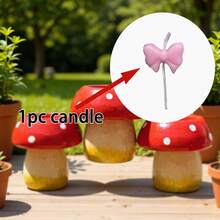 1pc Cute Mushroom Resin Candle Holder, Desktop Decor, Candle Craft, Home Decor, Mushroom Candle Sculpture, Gift, Birthday Gift, Graduation Gift, Christmas Gift. Suitable For Tea Light, Small Candles, Farmhouse Style Home Decor, Ramadan Gift, Valentine's Day Gift. - Multicolor - View 6