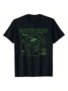 Fallout - Vault-Tec Pip-Womens T-Shirt Ladies Fashion Short Sleeves - 黑色 - 查看 1