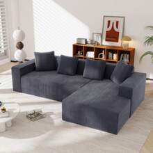 Completely Adjustable Sofas, Cloud Combinations Sofas With L-Liegestühlen, Modern Modular Sofas With Sitzplätzen, Gepolstertes Sofas For Wohnzimmer And Schlafzimmer - Gray - View 2