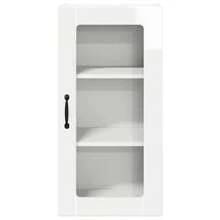 vidaXL Armoire de cuisine 2 pcs Blanc brillant 40 x 31 x 80 cm - Blanc - Voir 7