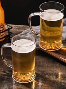 1个啤酒杯，可重复使用，带把手，适合啤酒节、酒吧派对、烧烤和婚礼等场合，经典啤酒杯，啤酒配件，独特啤酒礼品，桶形文艺复兴文学风格啤酒杯