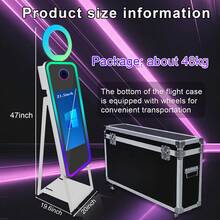 Nuevo fotomatón con espejo mágico y pantalla táctil de 21,5 pulgadas con estuche de transporte, fotomatón portátil con espejo, máquina para selfies para fiestas. - Tipo de Enchufe B USA (110-127V) - Ver 4