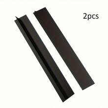 2 Pieces  T-Shaped Silicone Sealing Strip Set (2 Pieces), Heat-Resistant, Easy To Clean Metal Material, Anti Fouling, Waterproof, Suitable For Kitchen Countertops, Ovens, Dishwashers, Black - màu đen - Xem 4