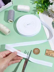 Dây viền vải chéo gấp sẵn, thích hợp cho may vá, làm dây thun gấp, đồ thủ công và trang trí nhà cửa, trang trí mép vải đa năng và làm đẹp quần áo, phụ kiện may mặc, vật liệu thủ công, bề mặt mịn, chất lượng tốt, bền, thích hợp cho các dự án DIY. - Nhiều màu - Xem 6