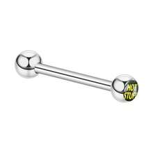 Fashion Stainless Steel Letter Tongue Ring European And American  Personality Metal Piercing Jewelry - 2#鋼色 - 查看 13