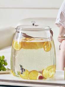 One Water Pitcher, Fruit Tea Pot, Ice Water Dispenser, Household Water/Beverage Container, Juice Dispenser With A Tap, Large-Capacity Refrigerator.