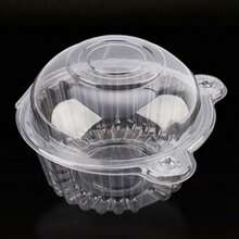 100 SINGLE CUPCAKE BOXES CLEAR MUFFIN HOLDER CASES DOMES CUPS PODS CONTAINERS UK - Clear - View 8
