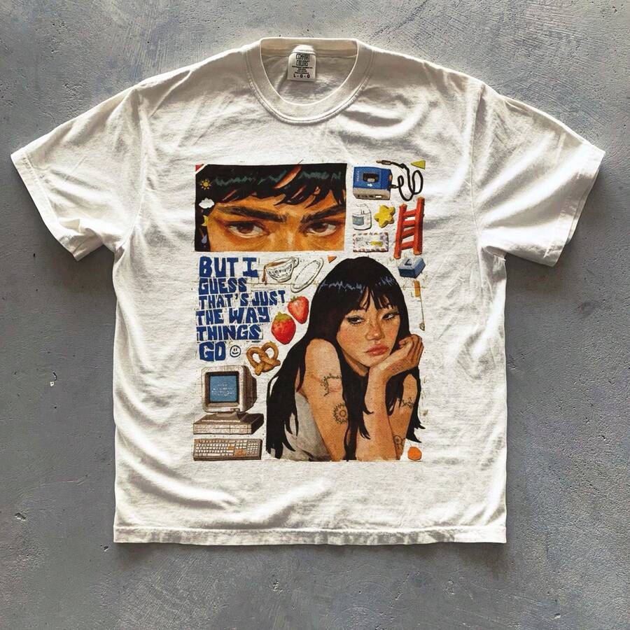 Beabadoobee Inspired Graphic Tee - Retro Aesthetic Music Shirt - Indie Fan Art T-Shirt - 90s Vintage Style Unisex Top Fo - 白色 - 查看 1