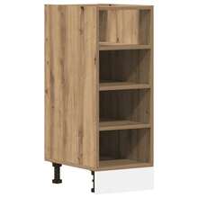 vidaXL Mueble bajo "Riga" madera artesanal 30 x 44,5 x 81,5 cm madera de ingeniería - Marrón - Ver 5