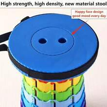 便携式可伸缩凳，适用于户外活动，采用PP材质，可折叠，高度可调节，适合成人钓鱼、徒步旅行和其他户外活动。