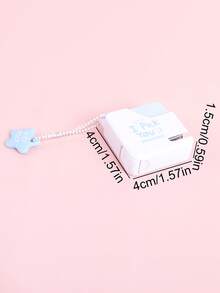 1PC Creatively Designed Square Stapler, Decorated With A Resin Star Pendant, Portable School Supplies For Stapling Papers And Documents - Multicolor - View 3