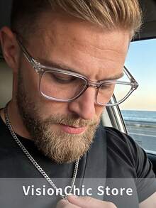 1 Par/2 Pares de Gafas de Moda Elegantes y Cuadradas - Marcos Exquisitos, Patillas Únicas, Diseño Unisex, Adecuadas para Deportes al Aire Libre, Fiestas, Vacaciones, Viajes, Conducción, Pesca y Accesorios de Fotografía - Materiales Premium de Alta Calidad - transparente - Ver 3