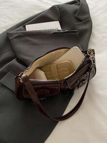 女士单肩包 - 咖啡 - 查看 4