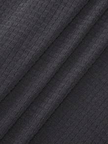 1pc Plush Square Stool Cover, Suitable For Living Room, Bedroom, Dining Room, Study, All Season, Modern Minimalist - Medium Gray - View 9