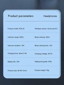 P20 2-Pack Motorcycle Helmets With Bluetooth 6.0 Wireless Walkie-Talkies, 500-Meter Range, Music Sharing Headsets, And Over-Ear Speakers – Motorcycle Accessories. - P20 2X - View 11