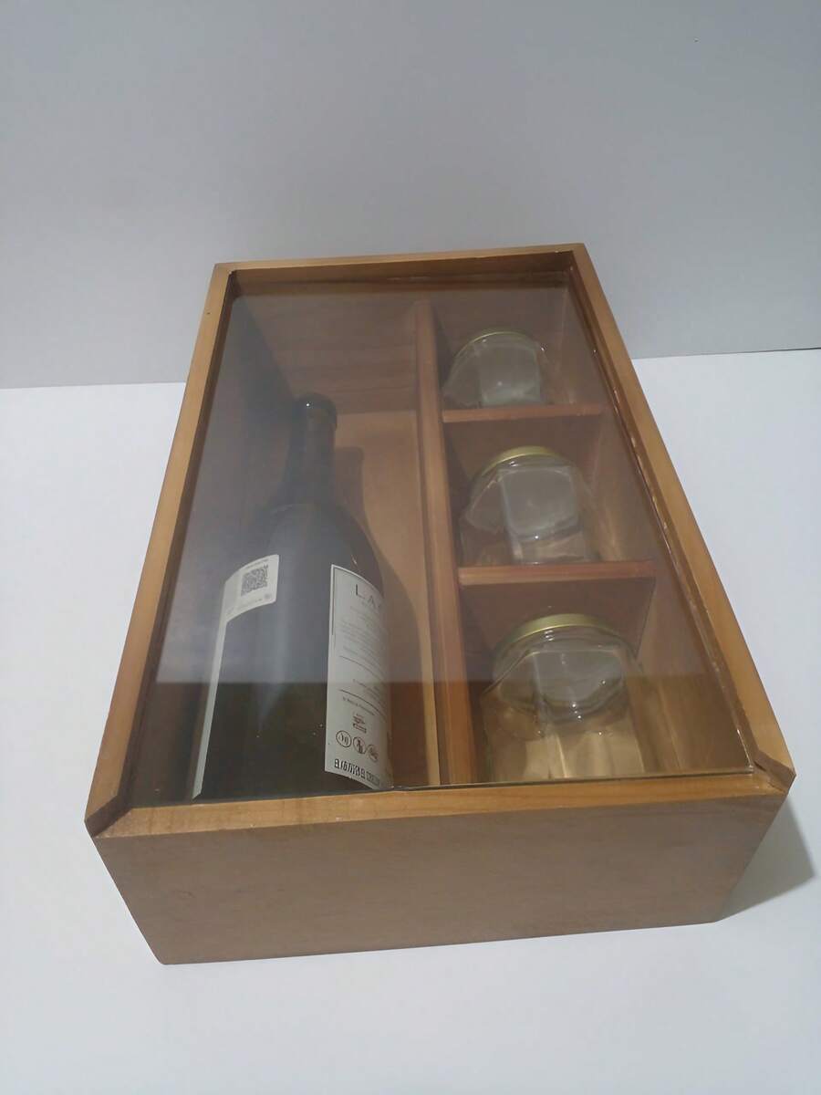 TendenciaCajas De Regalo Para Botella 3/4Calidad premium - Nogal claro - Ver 1