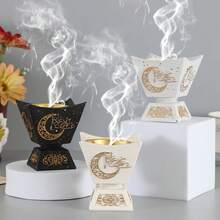 1pc Elegant 3D Geometric Resin Incense Burner, Suitable For Home Decor, Office, Festivals, Yoga Studios, Etc. Can Be Used As Holiday Gifts, Diwali Decor, Eid Decor And More. - Multicolor - View 2
