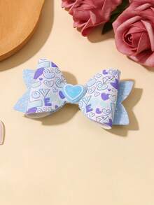 1 قطعة مشبك شعر بشكل فراشة ملون بالأرجواني والوردي والأزرق والأحمر بمناسبة عيد الحب، إكسسوار شعر لعيد الطفل - واحد - مشاهدة 8