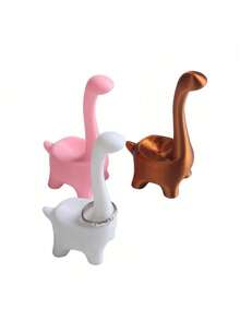 Ring Dinosaur Stand, Suitable For Earrings, Rings, Jewelry, Desktop Decorations, Wedding Engagement Ring Stand, Cute College Style Room Decoration, Cute Female Gift, Suitable For Valentine'S Day, Romantic Night, Birthday, Anniversary, Ring Stand Display Stand Creative Decoration , Makeup Room Decor - Multicolor - View 12