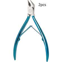 2pcs Precision Professional Nail Clippers - Ultra-Sharp Thick Nail Trimmer & Edge Cutter For Perfect Manicure & Pedicure At Home - Màu xanh lam - Xem 8