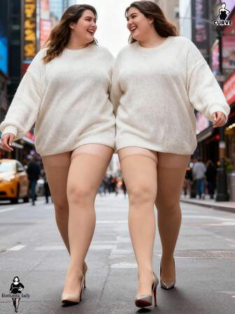 2/1 par de medias altas curvas para mujer, transparentes, suaves y cómodas, calcetines opacos hasta la rodilla que combinan con todo, aptos para primavera/verano, uso diario, estilo Y2K, versátiles