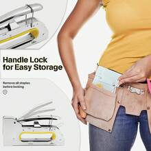Heavy Duty Staple Gun - Decorative Staple Gun, 1pc/1000pcs, Contains 1000pcs 8mm Nails - Suitable For Crafts DIY, Home Carpentry, Etc., Supports Various Door Type Nails, Compatible With Nails With Length Of 4-10mm - Silver - View 7