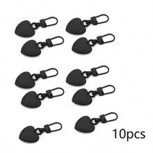 5pcs/10pcs Heart-Shaped Multi-Purpose Metal Detachable Zipper Pulls Replacement Zipper Sliders Repair Kit, For Luggage, Handbags, Backpacks, Jackets - Multicolor - View 11