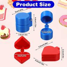 Khuôn làm bánh que (1/2 chiếc), dụng cụ cắt bánh que bằng nhựa, bộ khuôn ép bánh que hình tròn và hình trái tim, dụng cụ cắt và đẩy bánh que hình cầu và trái tim, phụ kiện làm bánh, dụng cụ cắt bánh que Daisy Makes, dụng cụ làm bánh que tự làm, thích hợp cho việc làm bánh tại nhà, món tráng miệng đám cưới, tiệc sinh nhật, ngày Valentine. - Nhiều màu - Xem 3