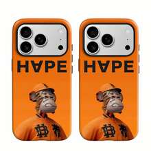 La funda para teléfono con espejo con diseño de personaje de mono HAPE funciona también como un elegante espejo y es compatible con  17,  16 Pro Max,  15 Pro Max,  13 y  12, está hecha de TPU duradero que garantiza protección contra golpes y caídas, es perfecta como regalo para familiares, amigos y ocasiones especiales como cumpleaños, vacaciones o aniversarios. - Blanco - Ver 3