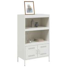vidaXL Buffet alto branco 68x39x113 cm cinza - Branco - Ver 1