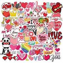 50 Valentine's Day Stickers, Pink Hearts, Suitcases, Motorcycle Suitcases, Laptop Stickers Are Available - Multicolor - View 7