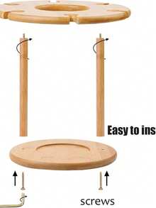 1pc Wooden Red Wine Glass Rack, European Style Solid Pine Creative Hanging Red Wine Glass Holder, Household High Stem Glass Cup, Wine Glass Suspension Display, Red Wine Glass Rack, Wine Decanter Rack, Wine Glass Hanging Storage, Desktop Wine Glass Rack, Wooden Red Wine Rack, Sturdy Anti-Tipping Wine Glass Rack - Multicolor - View 4