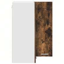 vidaXL Wandkleiderschrank, Geräucherte Eiche und Weiß, 57 x 57 x 80 cm - Braun - Übersicht 7