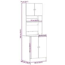 vidaXL Sonoma Küchenschrank Grau 60x50x180 cm Holzwerkstoff - Grau - Übersicht 11